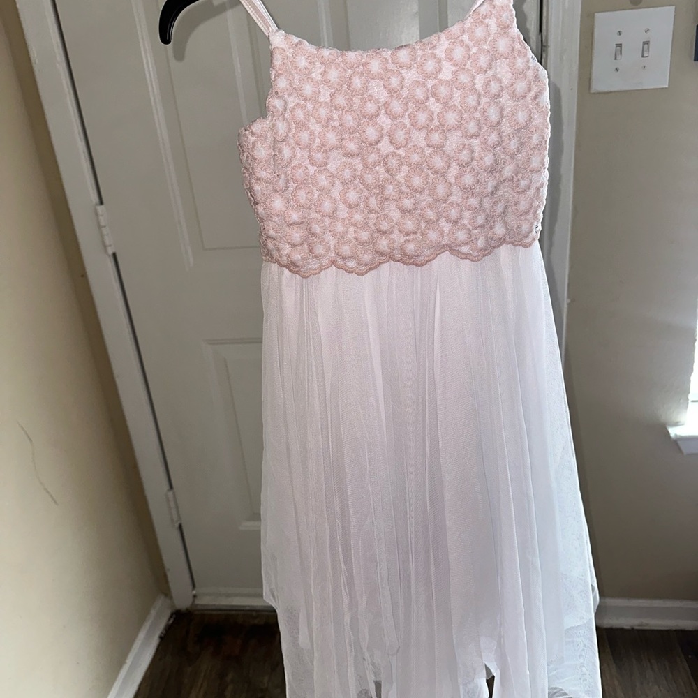 Zhenzi Coral Pink Lace-Trim Top